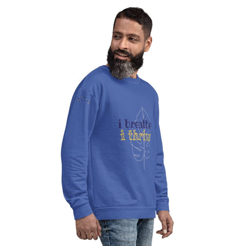 "Breathe" Unisex Lettering Sweatshirt